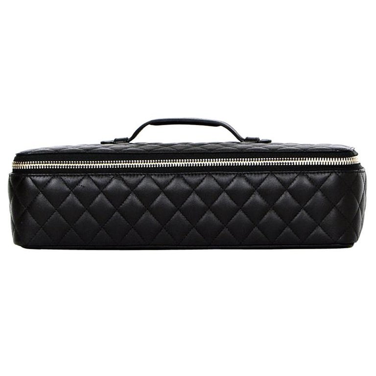 Chanel Rare Limited Edition Black Quilted Lambskin Collectors Decor Jewelry  Box For Sale at 1stDibs