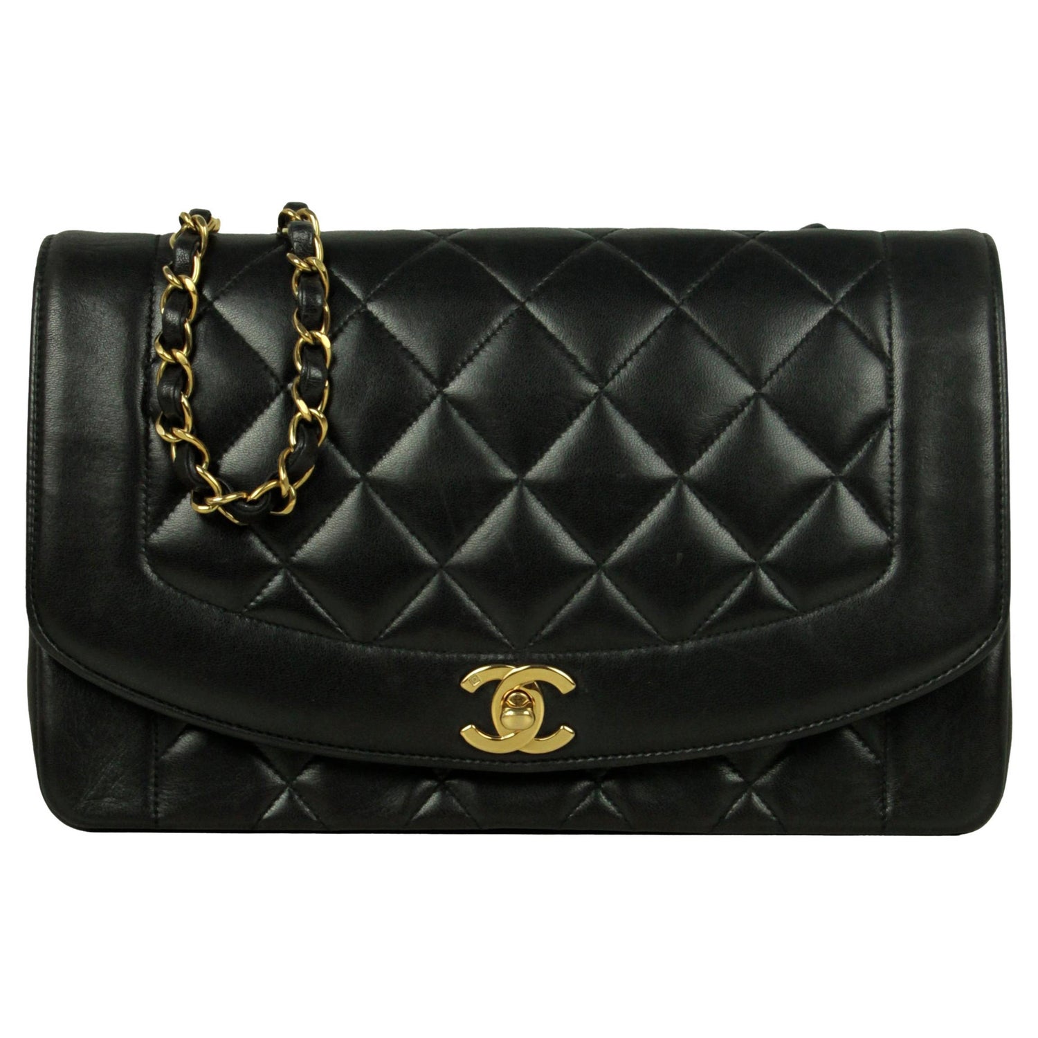 RARE Chanel Black Lambskin Leather Classic Cage Woven Chain Flap Bag For  Sale at 1stDibs