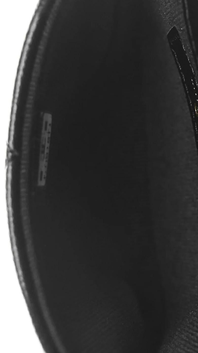 Chanel Black Lambskin Leather Quilted Pearl Top Handle Clutch Crossbody w/ Chain in vendita 2