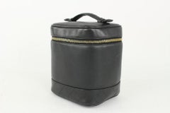 Chanel Black Lambskin Leather Quilted  Vanity Case 1025c23
