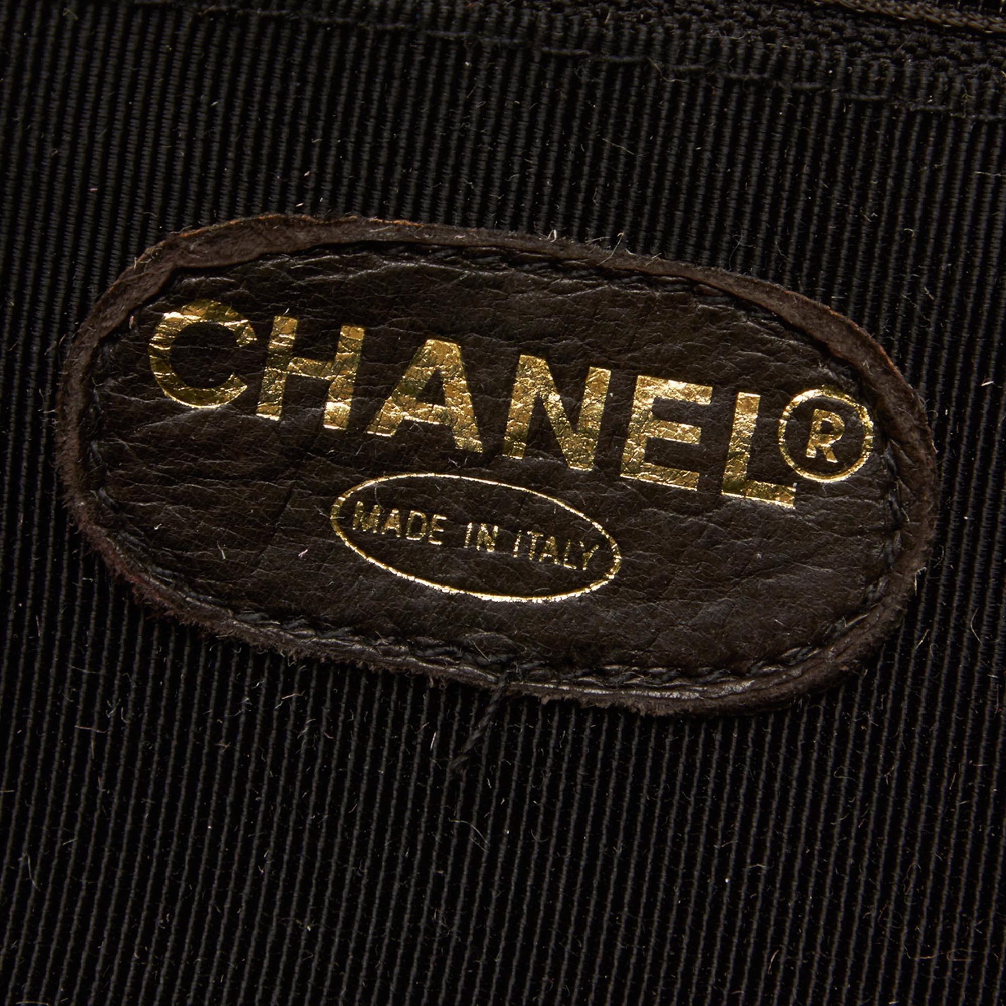 Chanel Black Lambskin Leather Shoulder Bag 2