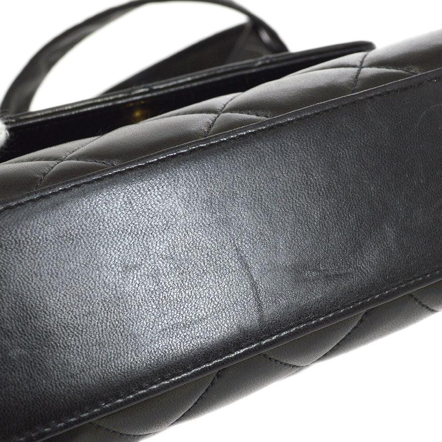 CHANEL Black Lambskin Leather Small CC Crossbody Shoulder Flap Bag For Sale 2