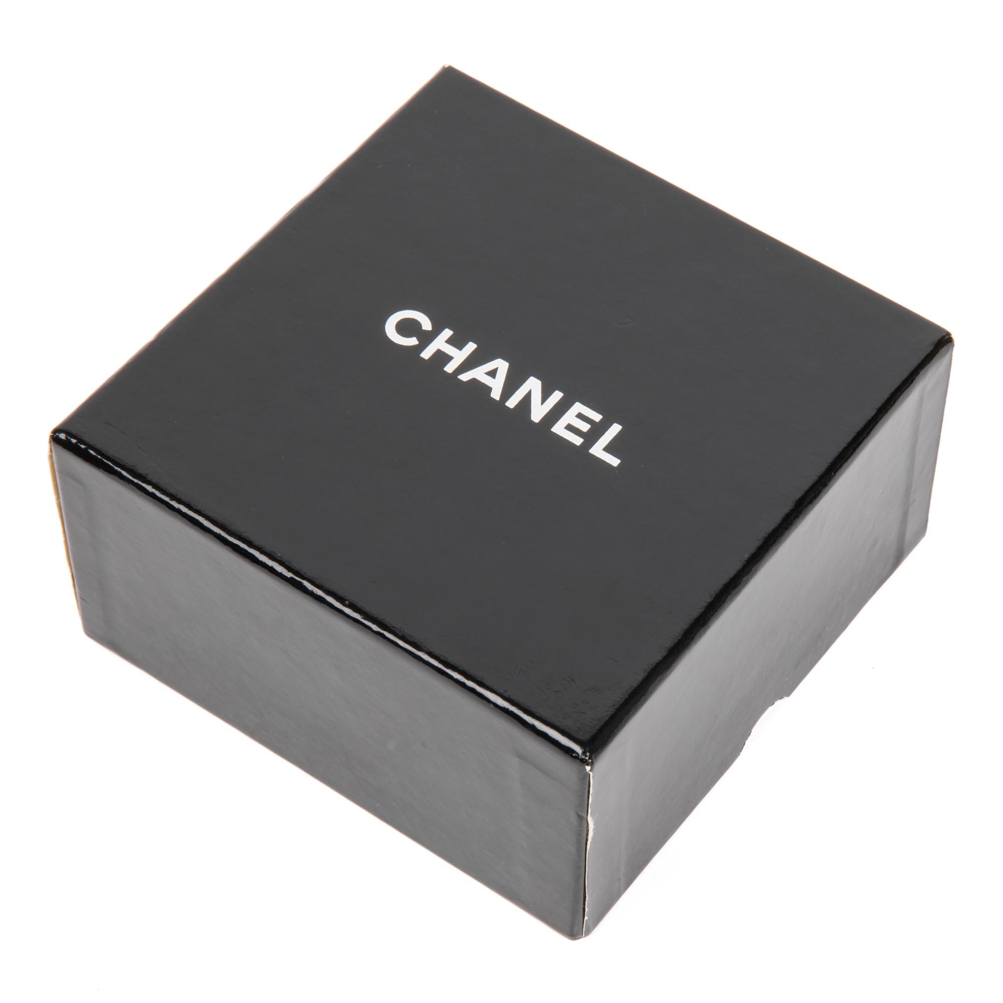 Women's Chanel Black Lambskin Leather Vintage Chain Belt