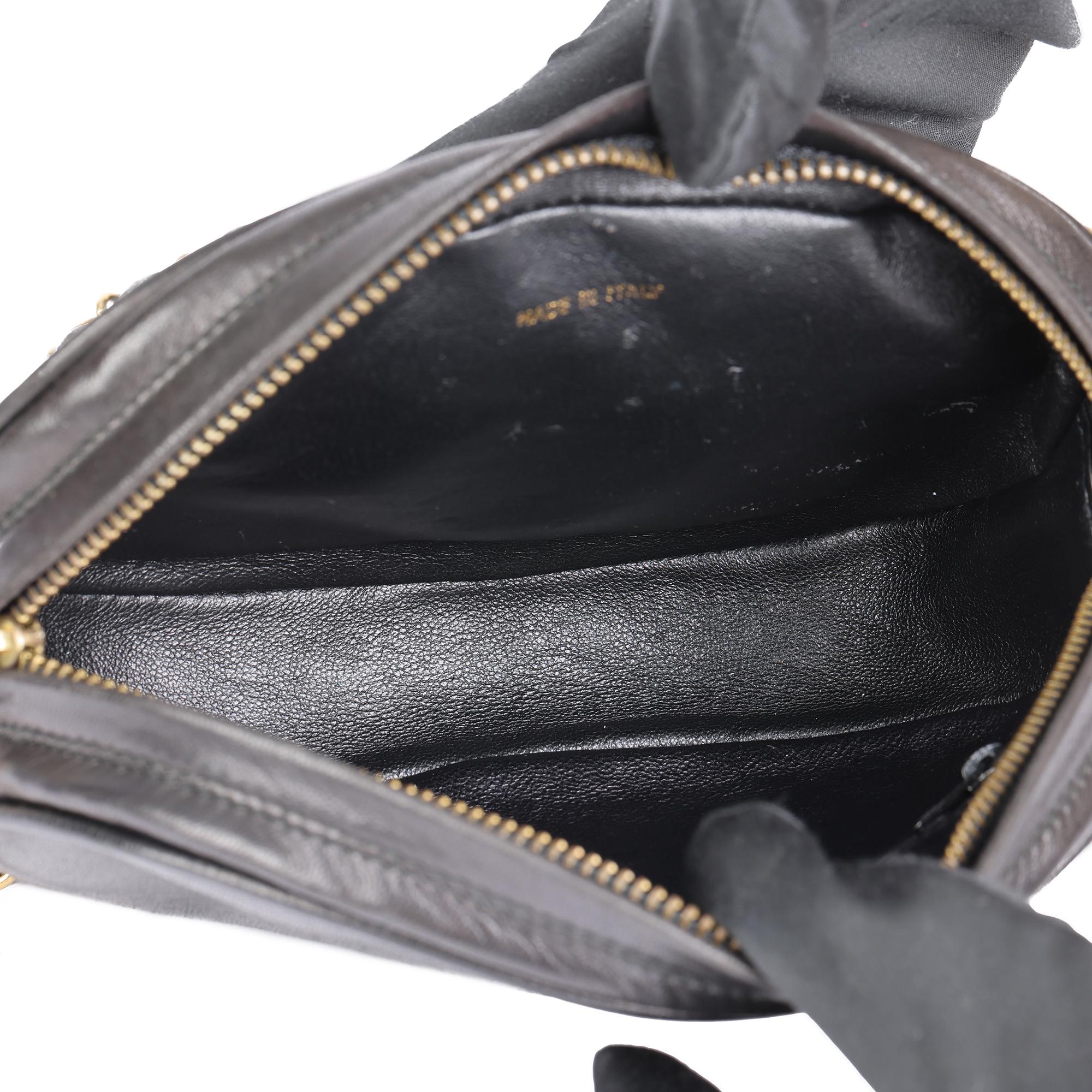 CHANEL Black Lambskin Leather Vintage Round Fringe Timeless Shoulder Bag 3