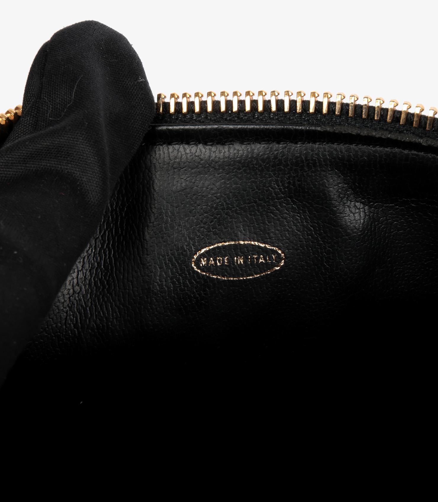 Women's or Men's Chanel Black Lambskin Leather Vintage Vanity Case For Sale