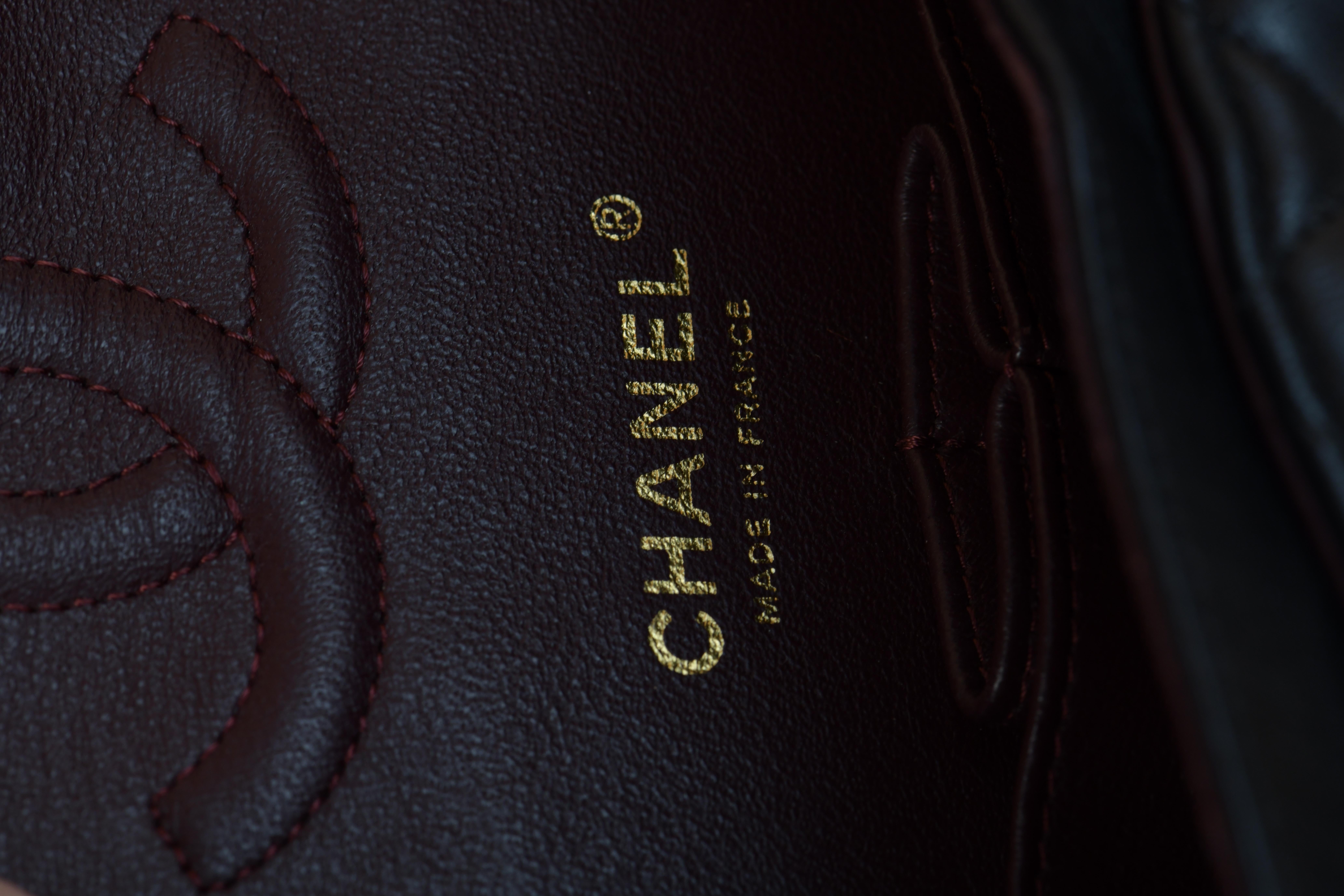 Chanel Black Lambskin Medium Classic Double Flap Bag 15