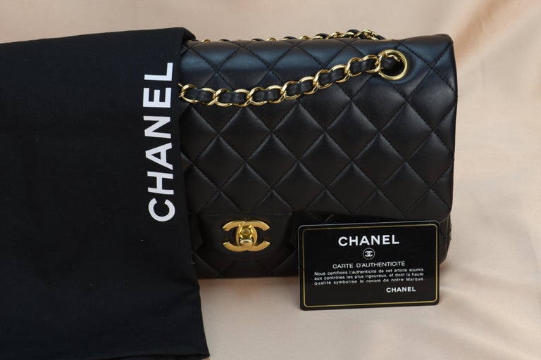 Chanel Suede Goat Skin and Gold Tone Metal Dark Blue Flap Bag