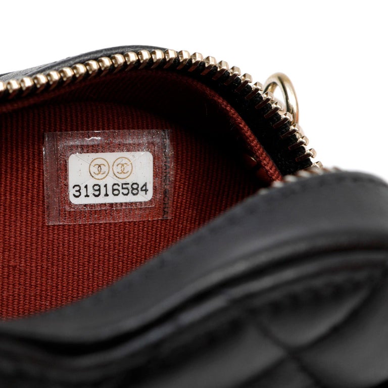 Chanel Black Lambskin Mini Heart Bag For Sale 2
