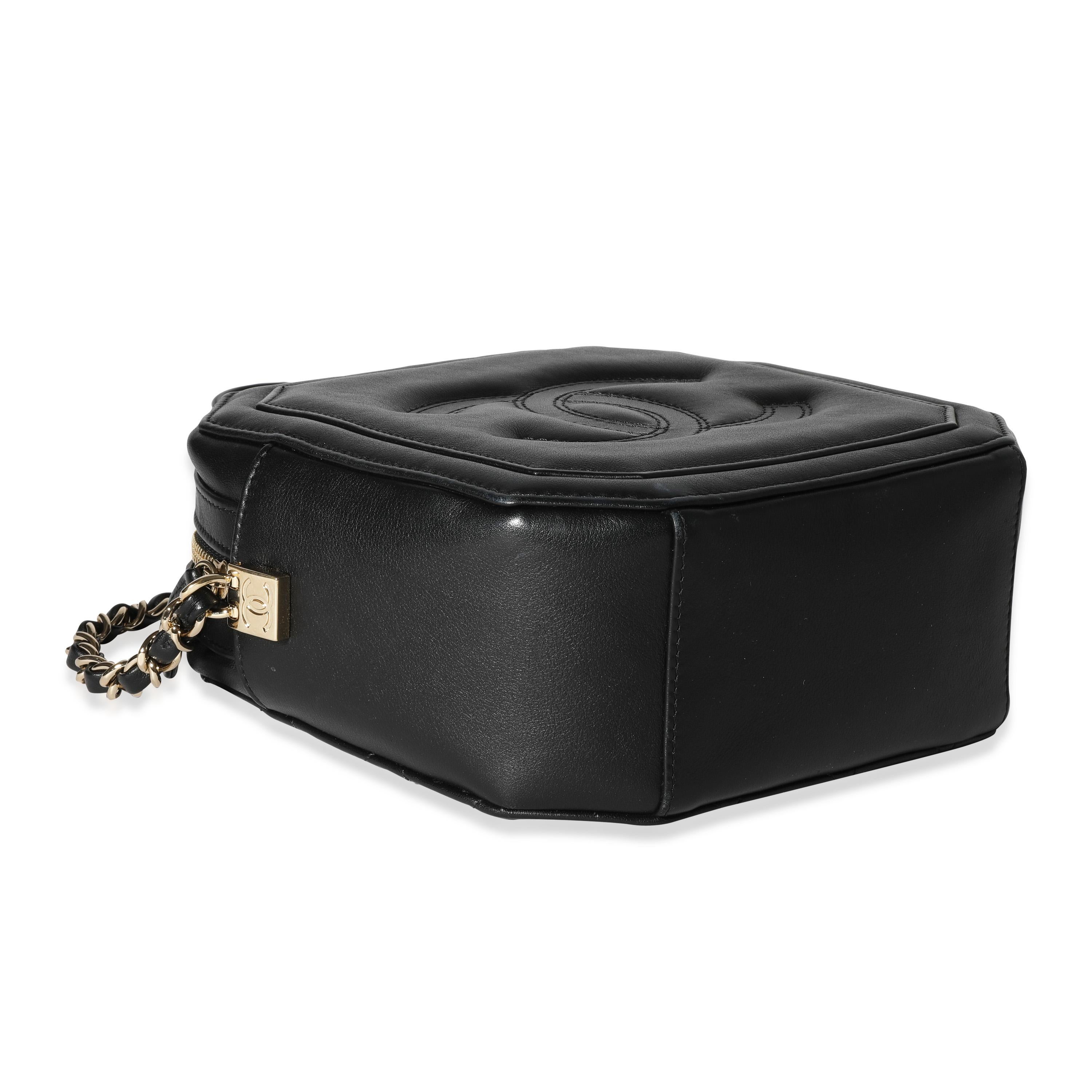 Chanel Black Lambskin Octagon Camera Bag 1