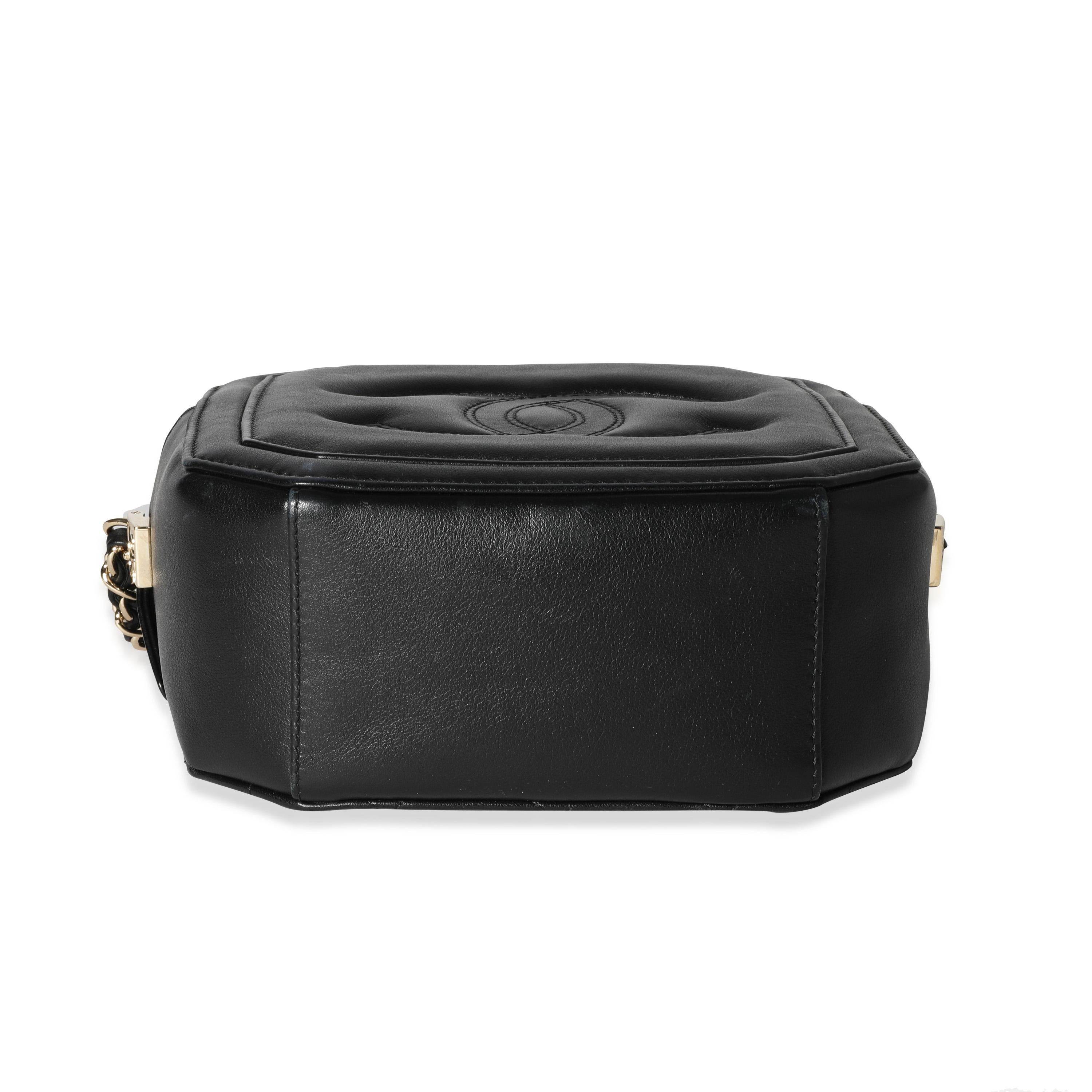 Chanel Black Lambskin Octagon Camera Bag 2