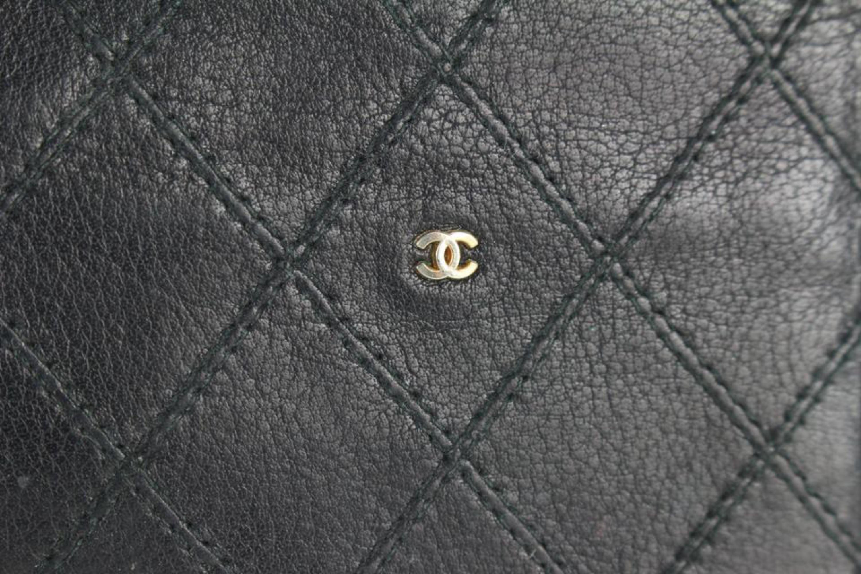 Chanel Black Lambskin Quilted CC Bifold Wallet 1C1020 1