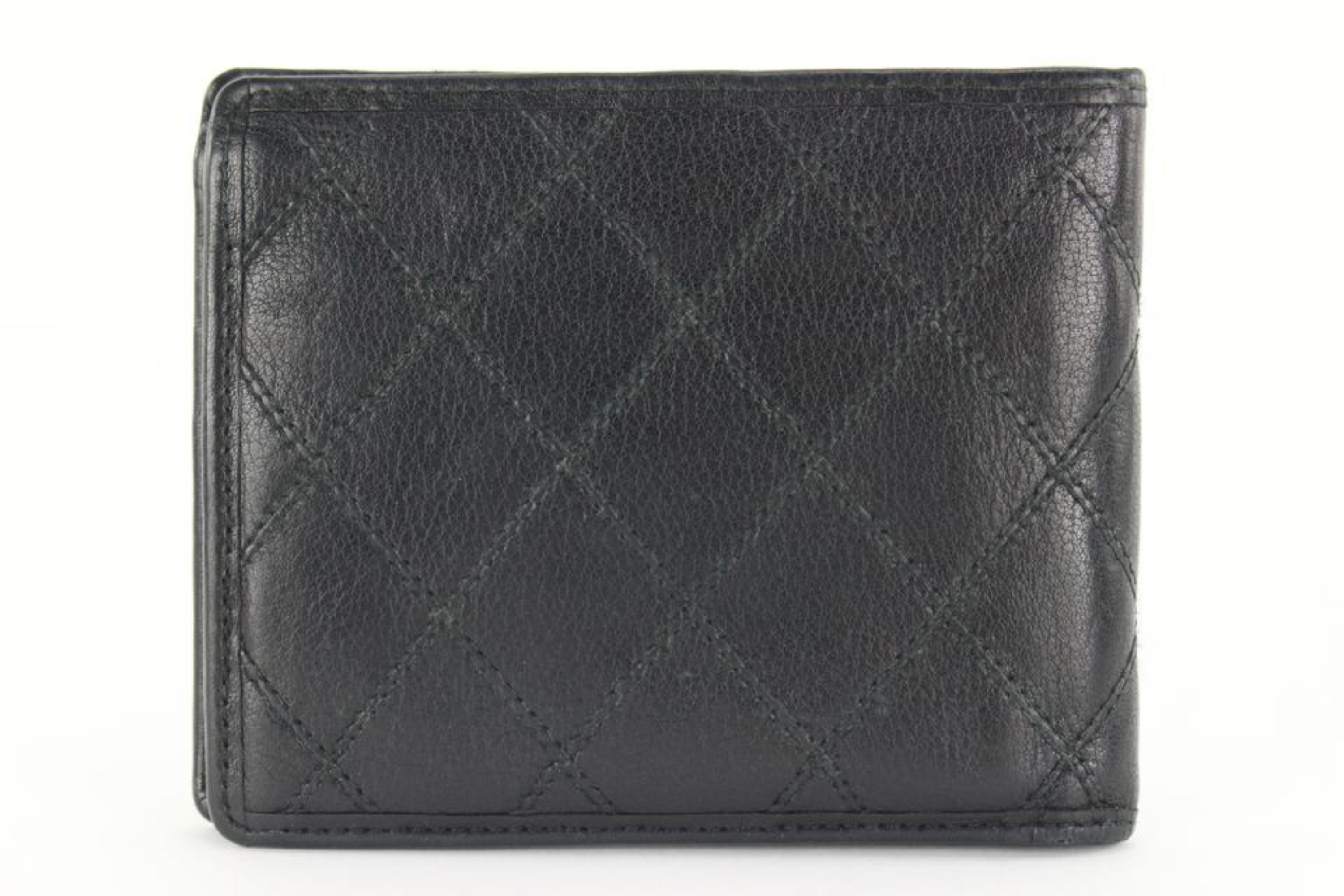 Chanel Black Lambskin Quilted CC Bifold Wallet 1C1020 3