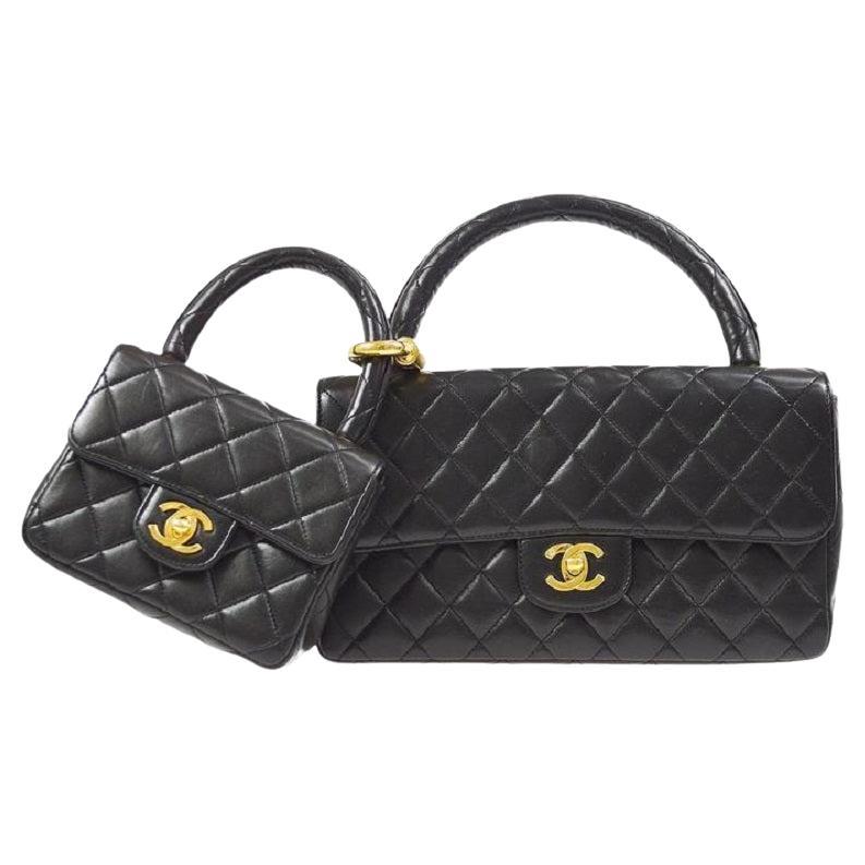Chanel Black Lambskin Quilted Leather Gold Top Handle Evening Kelly Flap  Bags For Sale At 1Stdibs | Gold Top Handle Bag, Chanel Kelly Top Handle Bag,  Chanel Bags Top Handle