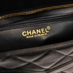 Chanel Black Lambskin Quilted Medallion Tote Gold Hardware