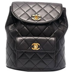 Chanel 1994 Lambskin Duma Quilted Medium 90's Vintage Backpack