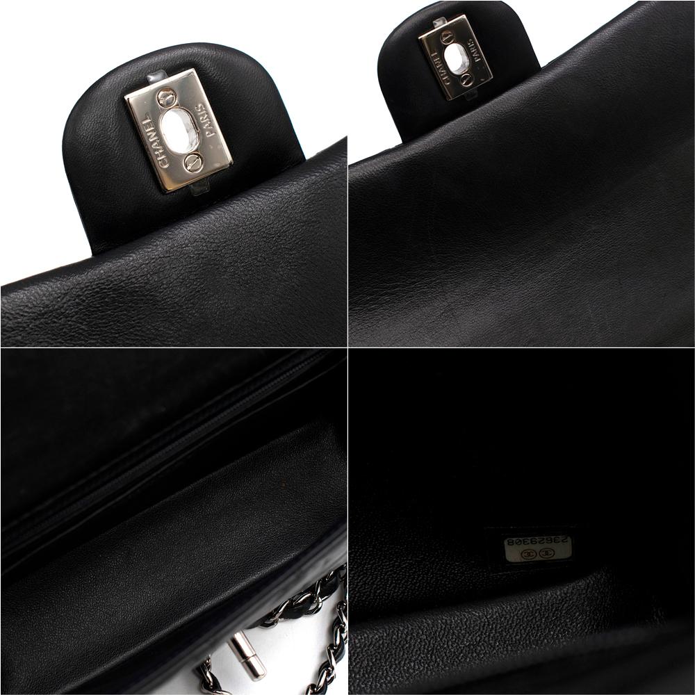 Chanel Black Lambskin Quilted Mini Classic Flap Bag SHW 2
