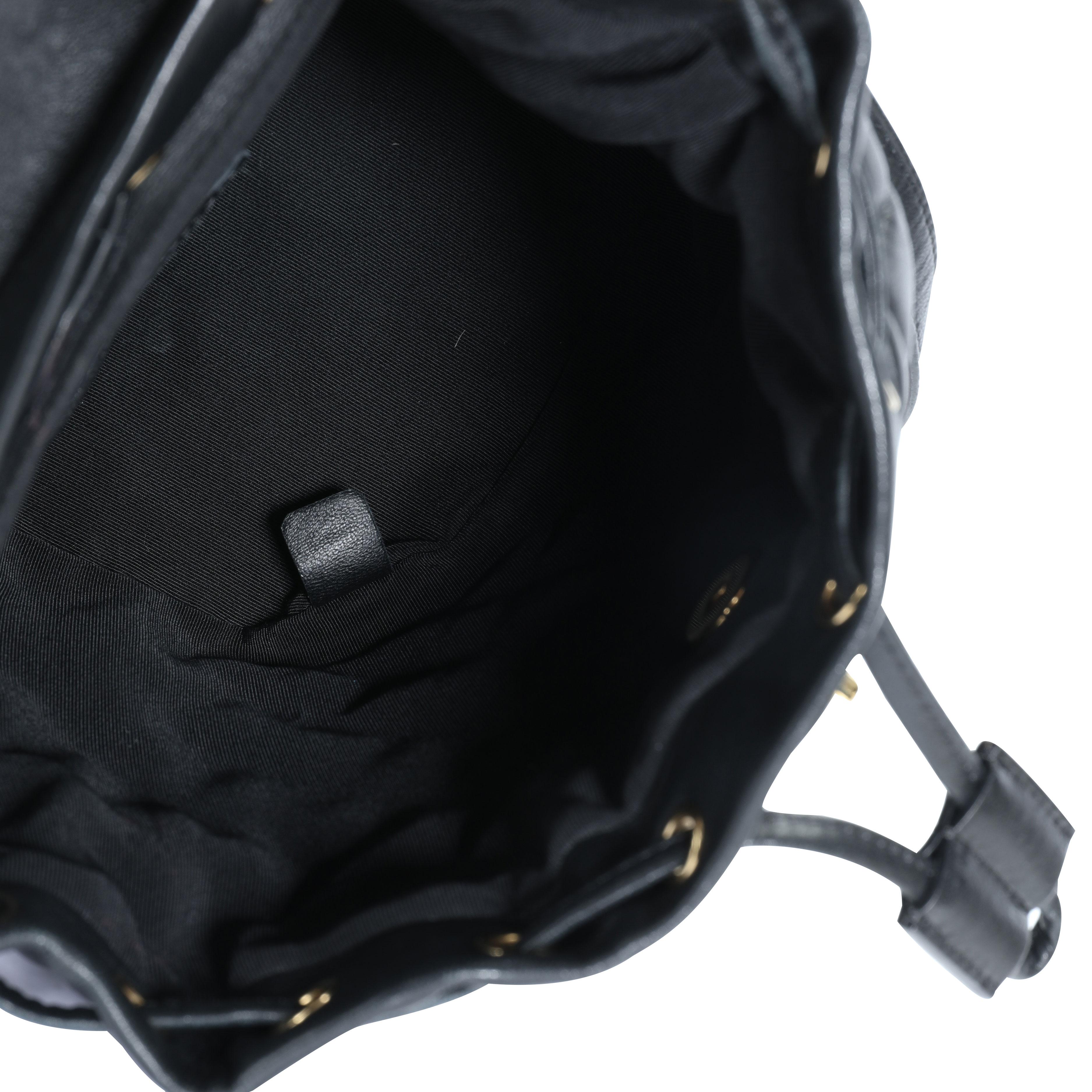 Chanel Black Lambskin Quilted Mini Urban Spirit Backpack In Good Condition In New York, NY