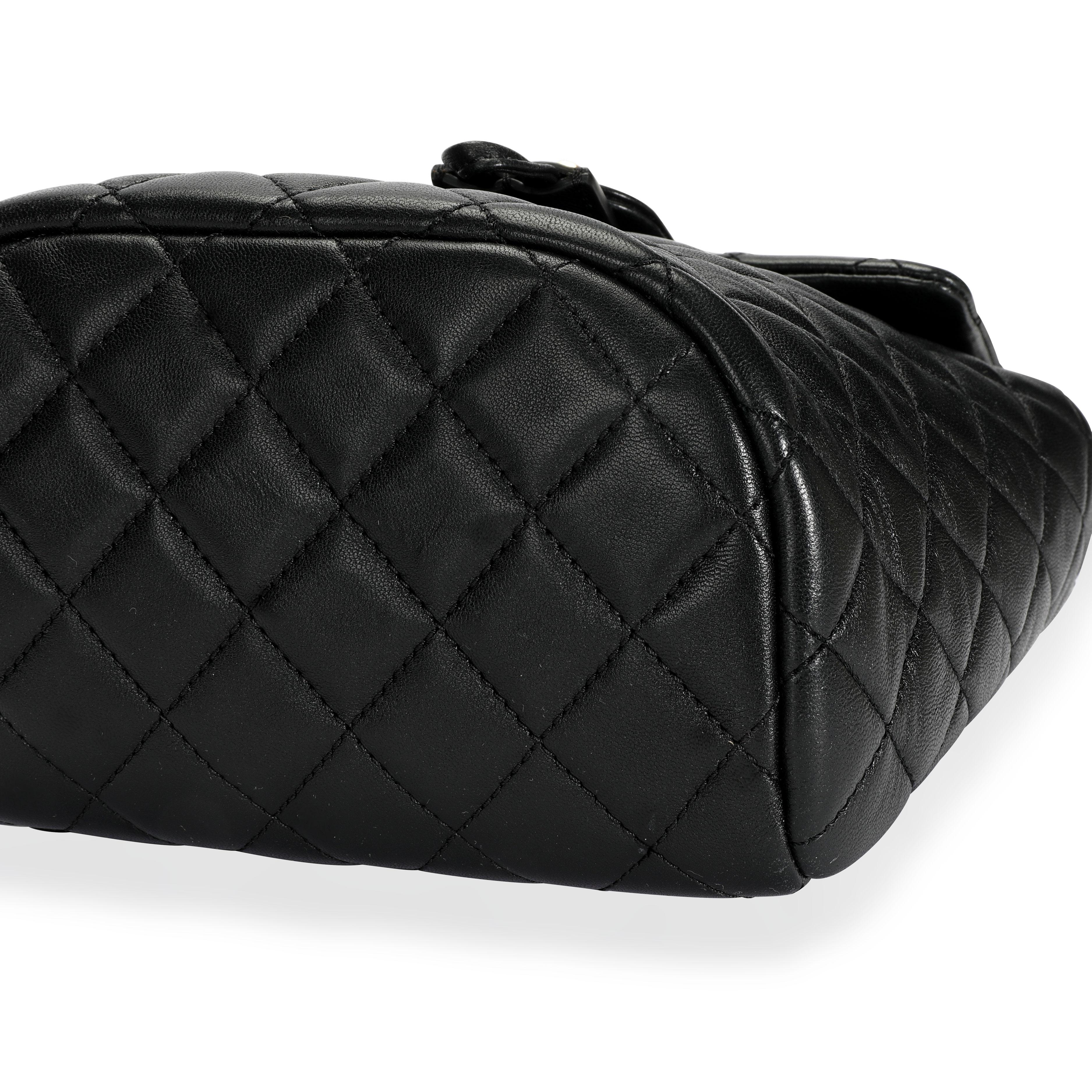 Women's or Men's Chanel Black Lambskin Quilted Mini Urban Spirit Backpack