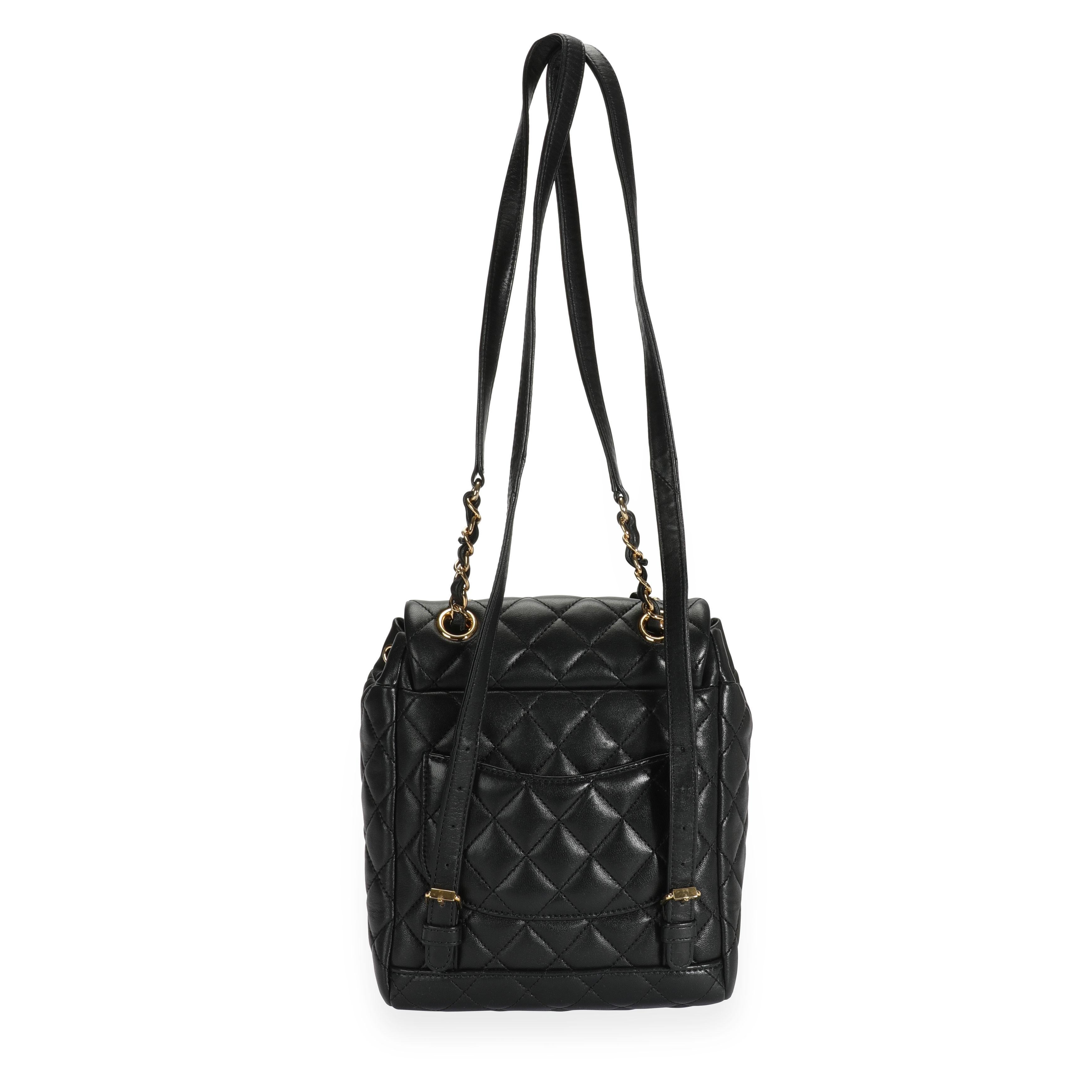 Chanel Black Lambskin Quilted Mini Urban Spirit Backpack 3