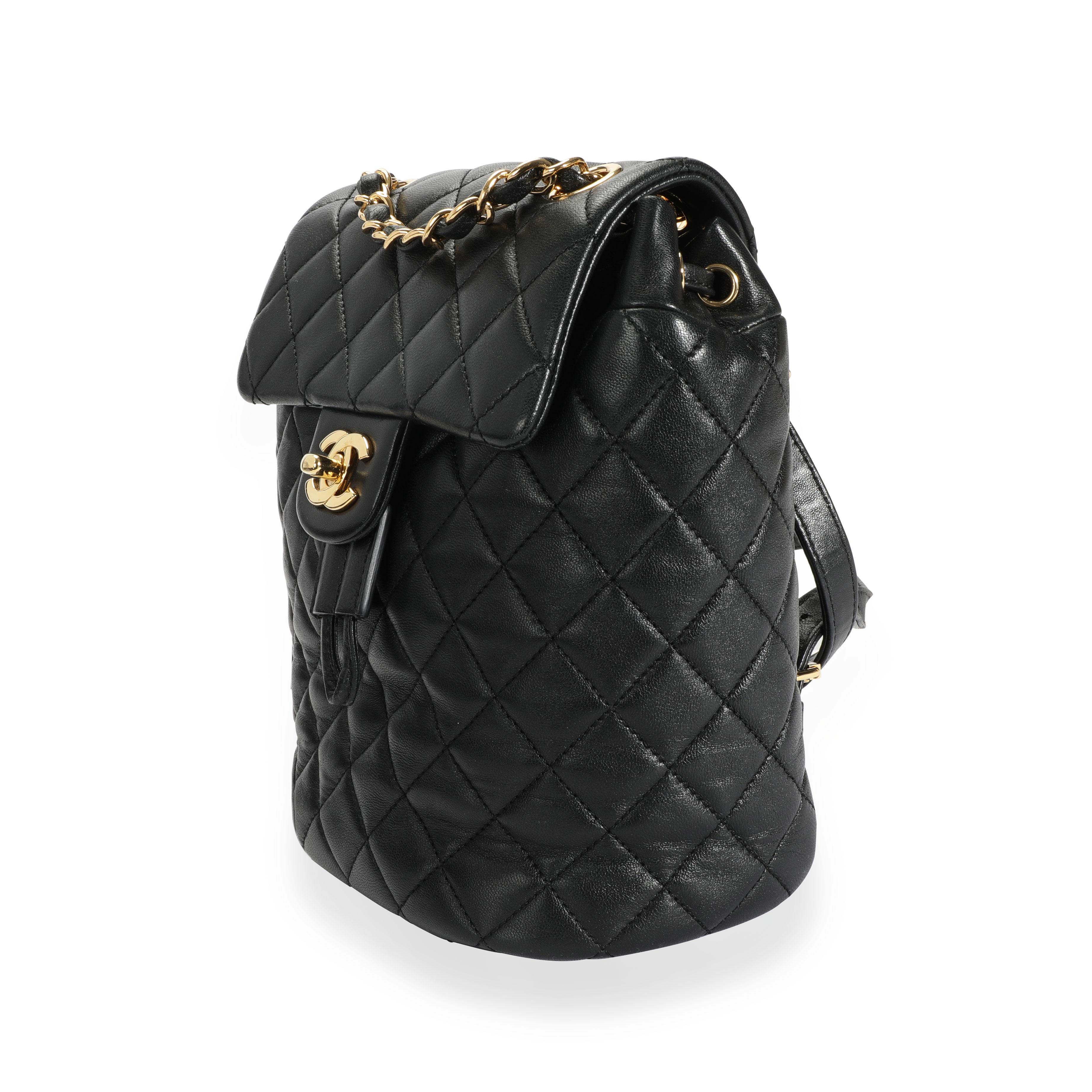 Chanel Black Lambskin Quilted Mini Urban Spirit Backpack 4