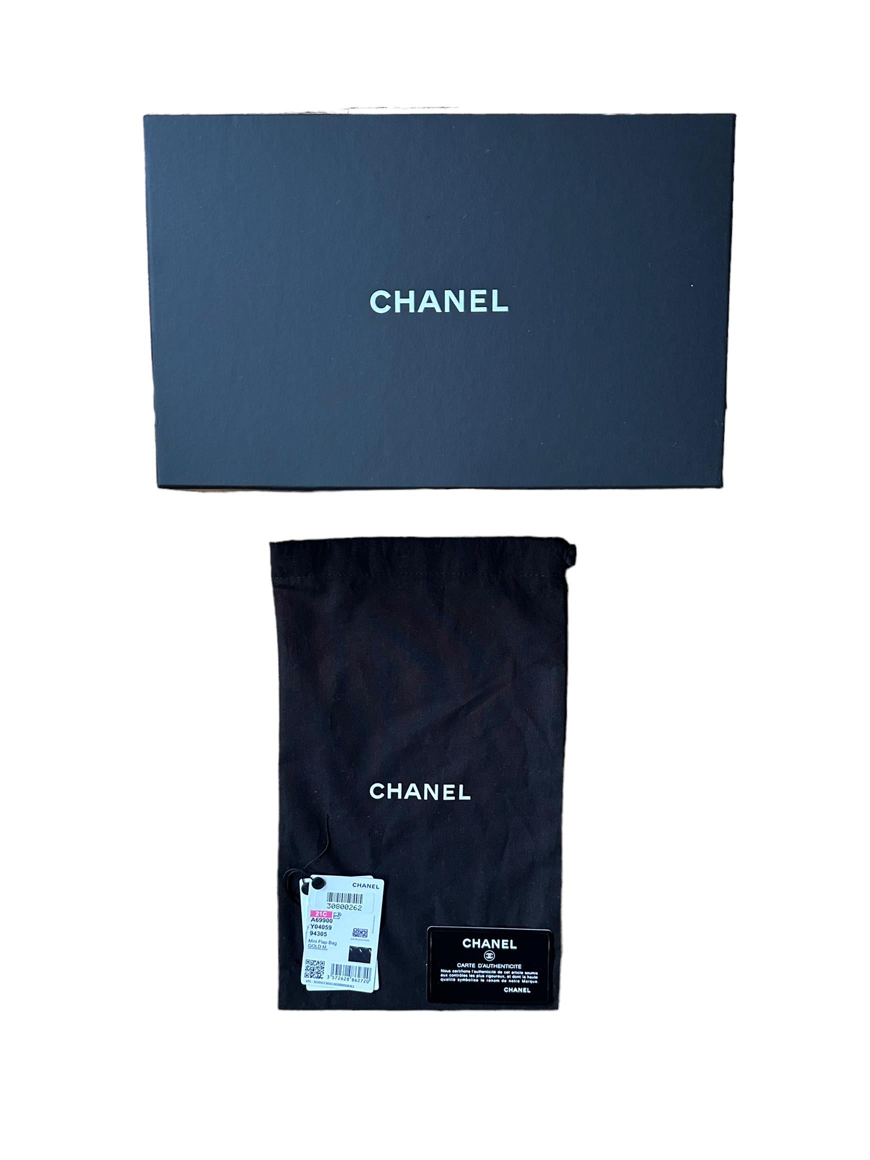 Chanel Black Lambskin Quilted Rectangular Mini Flap Bag

Made In: France
Year of Production: 2021
Color: Black
Hardware: Goldtone
Materials: Lambskin leather
Lining: Smooth leather
Closure/Opening: Flap top with CC twist lock
Exterior Pockets: One