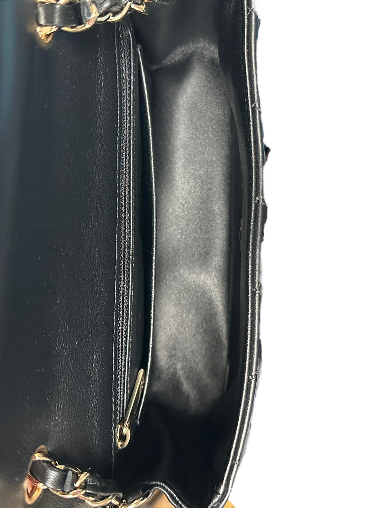 Chanel Black Lambskin Quilted Rectangular Mini Flap Bag 3