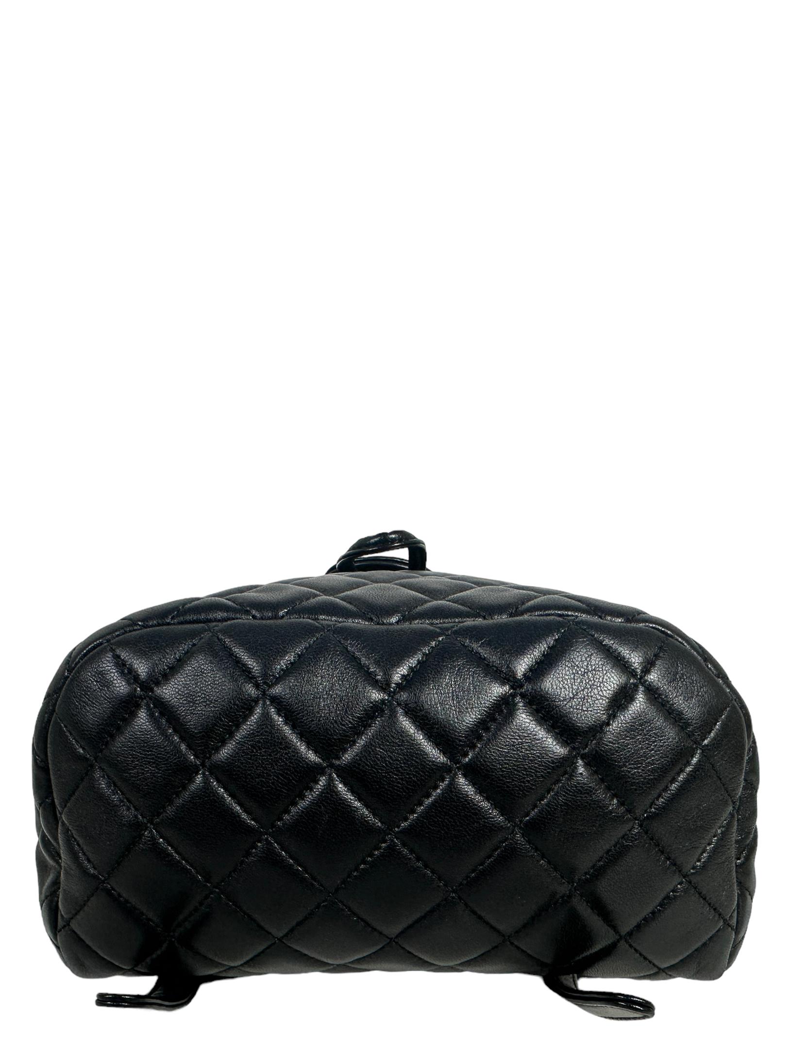Chanel Black Lambskin Quilted Small Urban Spirit Backpack Bag 1