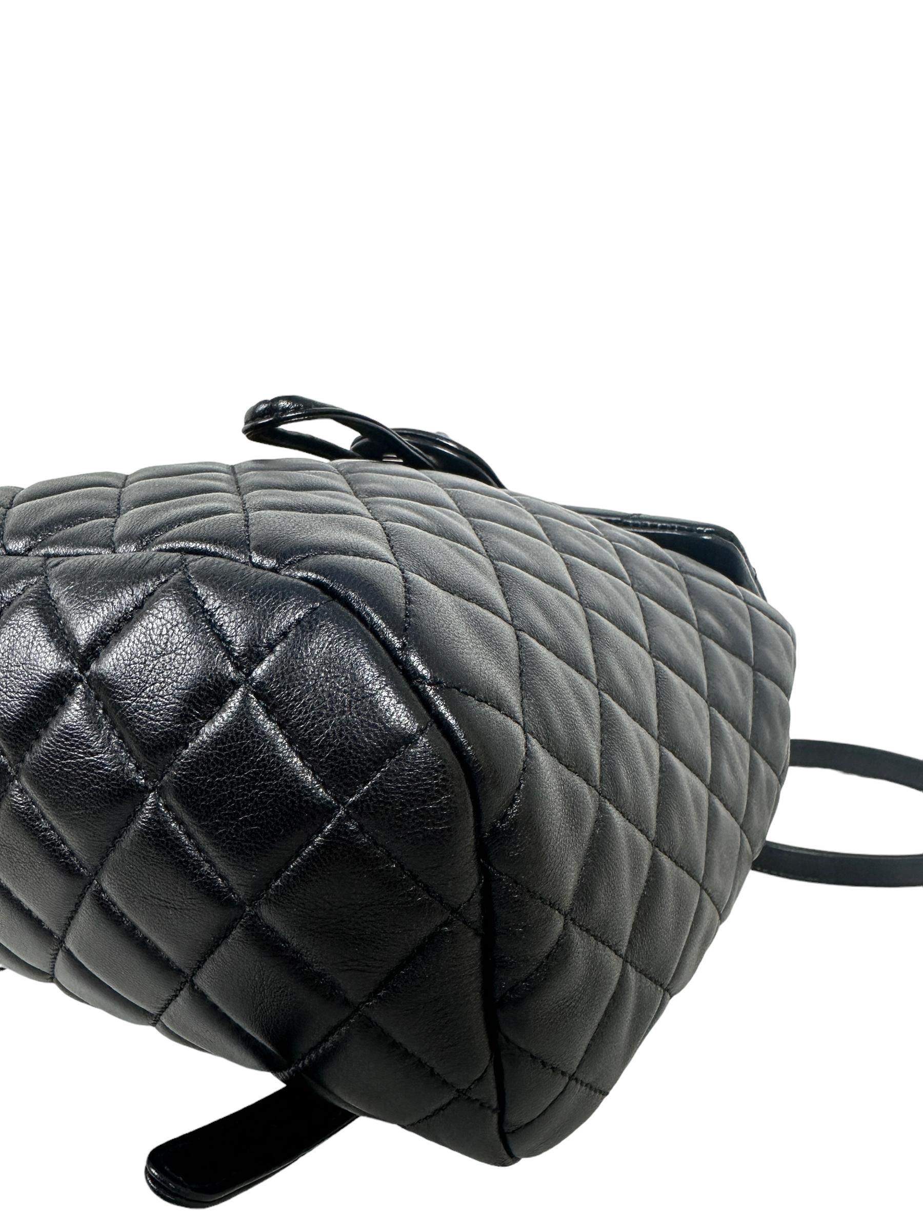 Chanel Black Lambskin Quilted Small Urban Spirit Backpack Bag 2