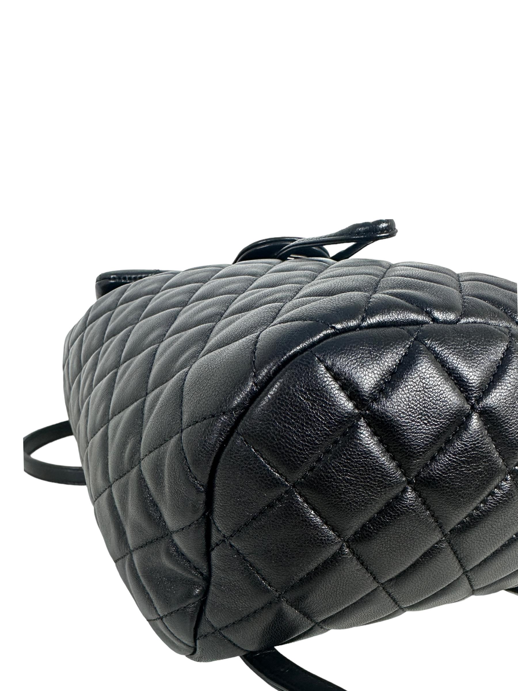 Chanel Black Lambskin Quilted Small Urban Spirit Backpack Bag 3