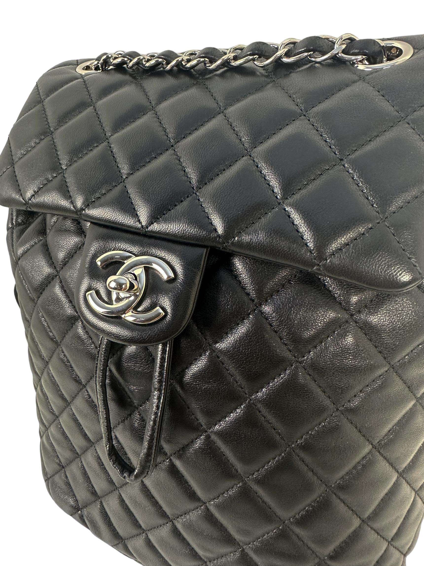 Chanel Black Lambskin Quilted Small Urban Spirit Backpack Bag 5