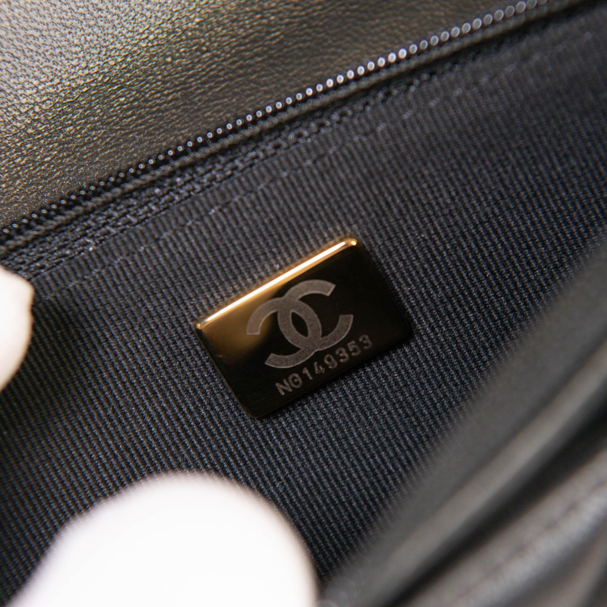 Chanel Black Lambskin Quilted Trendy CC Wallet On Chain WOC 7