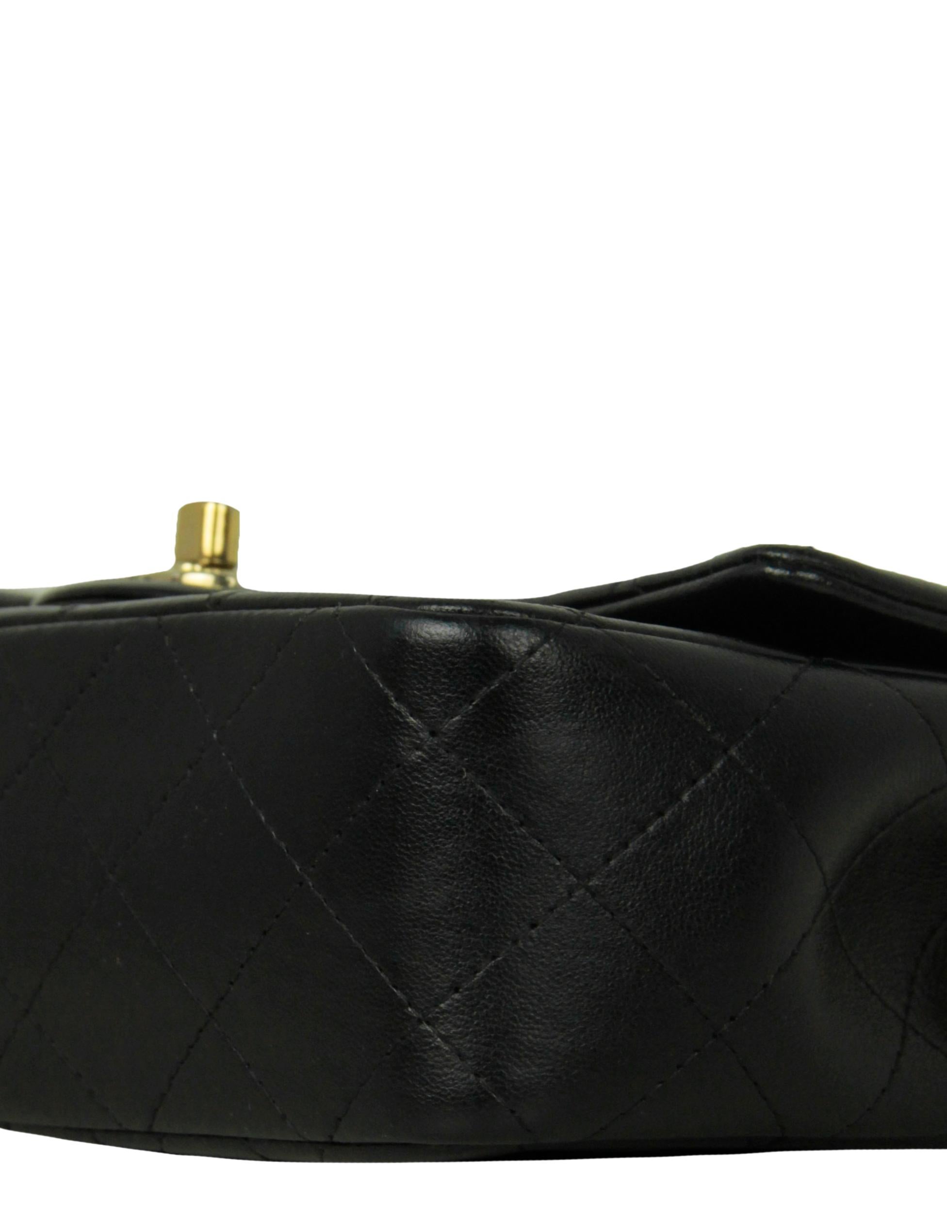 Chanel Black Lambskin Quilted Valentine Charms Mini Rectangular Flap Bag Pour femmes en vente