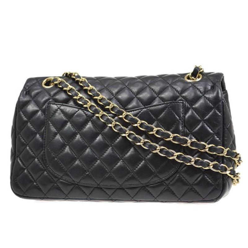 Women's CHANEL Black Lambskin Quilted Valentine Gold Charms Classic Evening Shoulder Bag