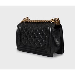Chanel Black Lambskin Small Boy Bag