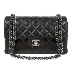 Chanel Black Lambskin Small Classic Flap Bag