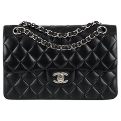 Chanel Black Lambskin Small Double Flap Bag