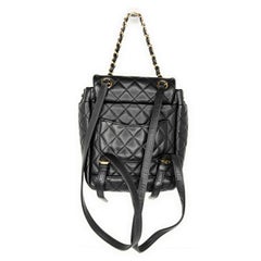 Chanel Schwarzer Urban Spirit Rucksack aus Lammfell
