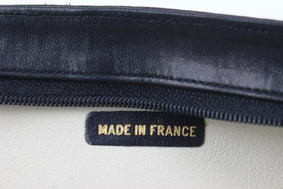 Chanel Black Lambskin Timeless CC Logo Cosmetic Pouch Make Up Toiletry 108c17 In Good Condition In Dix hills, NY