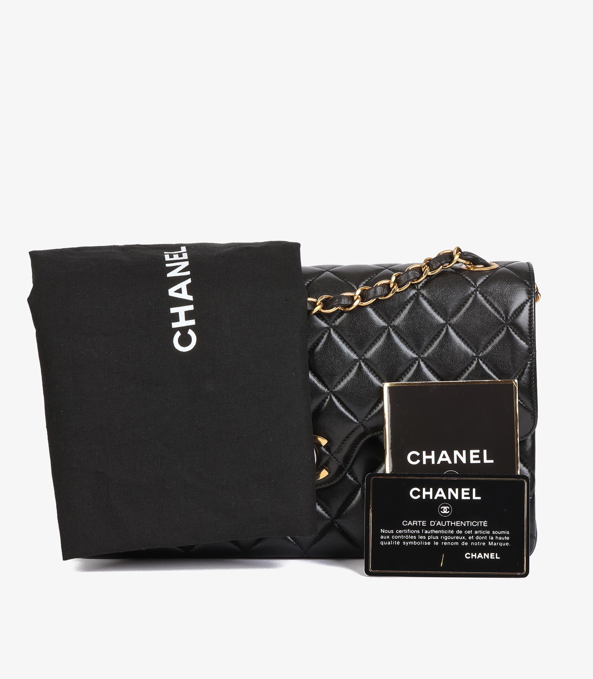 Chanel Black Lambskin Vintage Medium Paris-Limited Classic Double Flap Bag For Sale 9