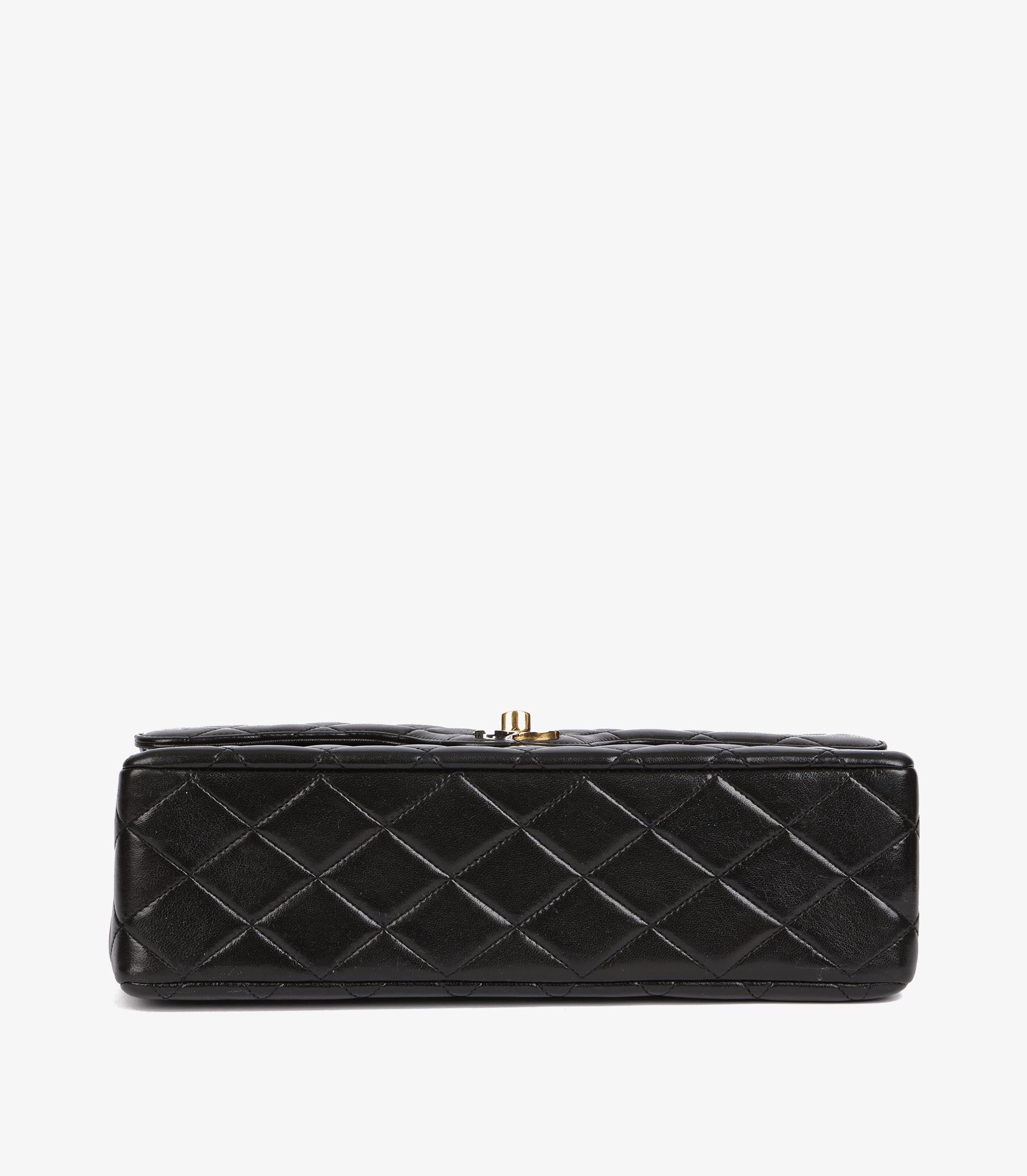Chanel Black Lambskin Vintage Medium Paris-Limited Classic Double Flap Bag For Sale 3