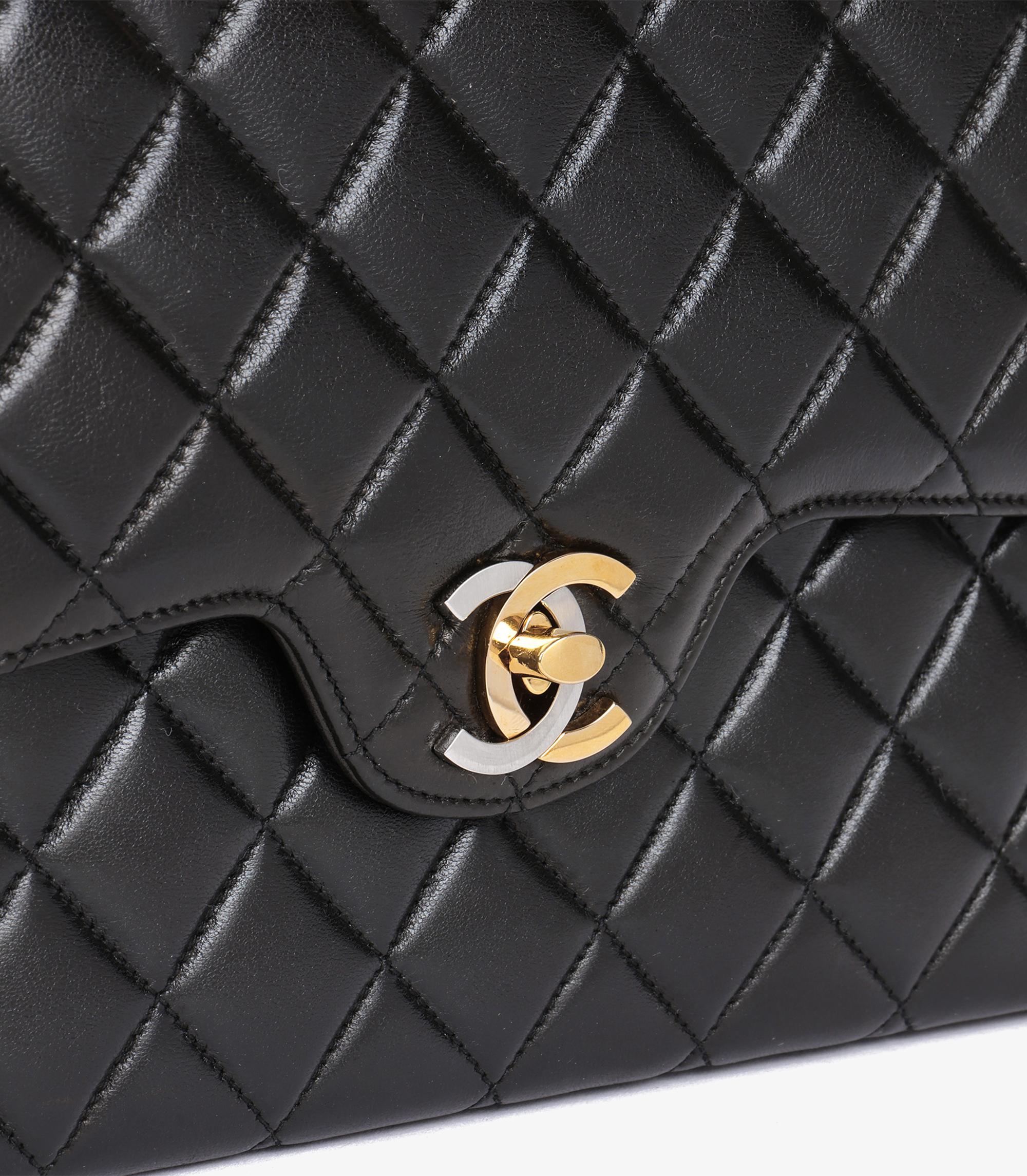 Chanel Black Lambskin Vintage Medium Paris-Limited Classic Double Flap Bag 4