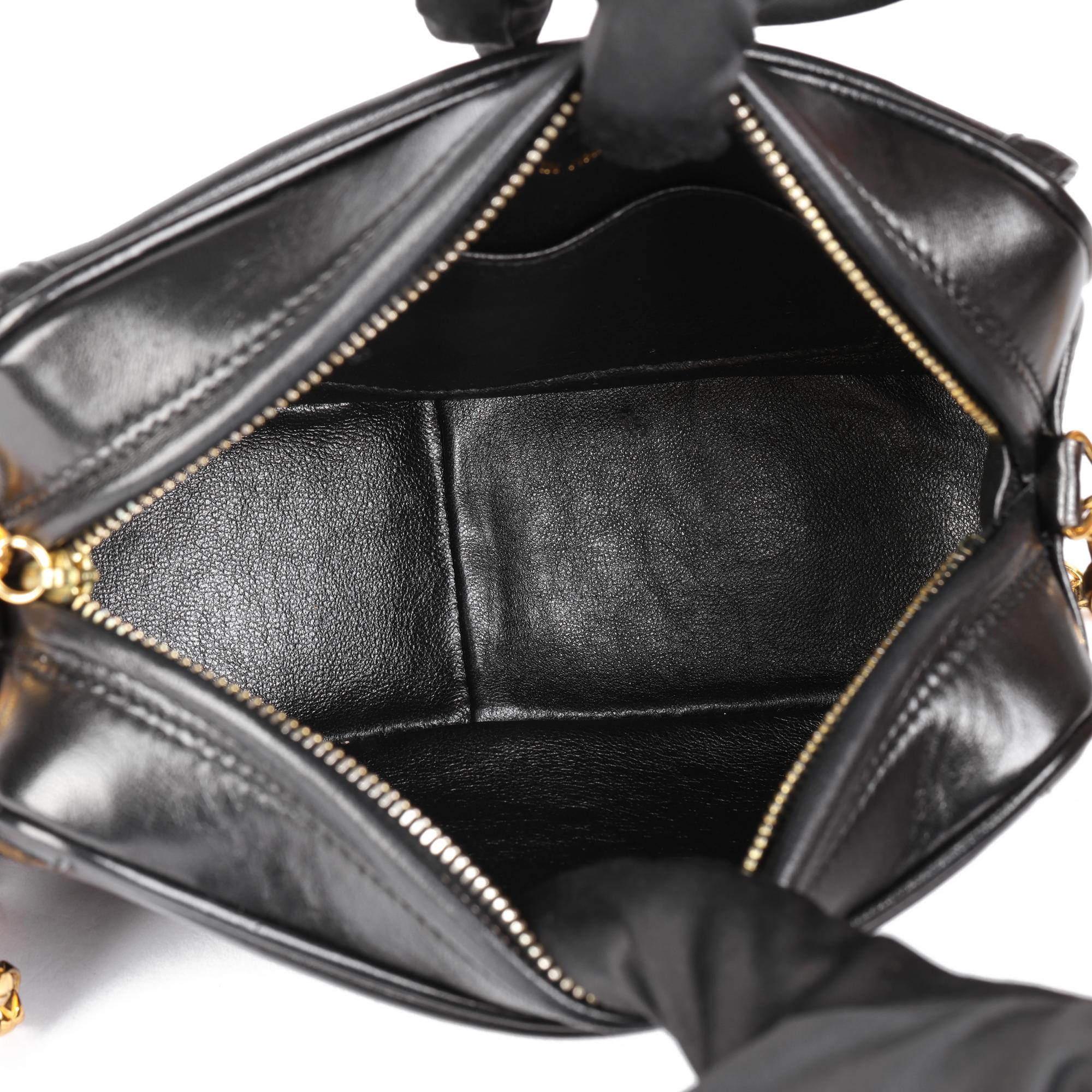 CHANEL Black Lambskin Vintage Mini Fringe Camera Bag 3