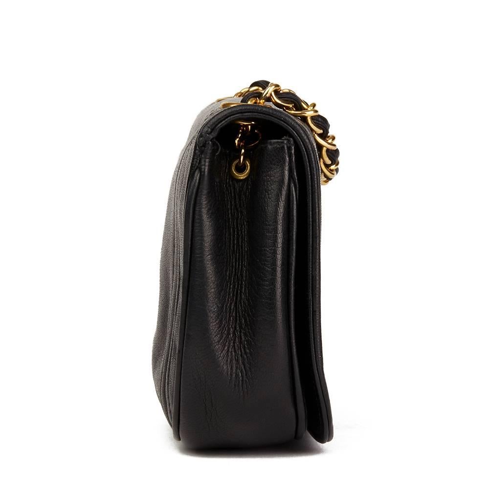 chanel black lambskin mini flap bag