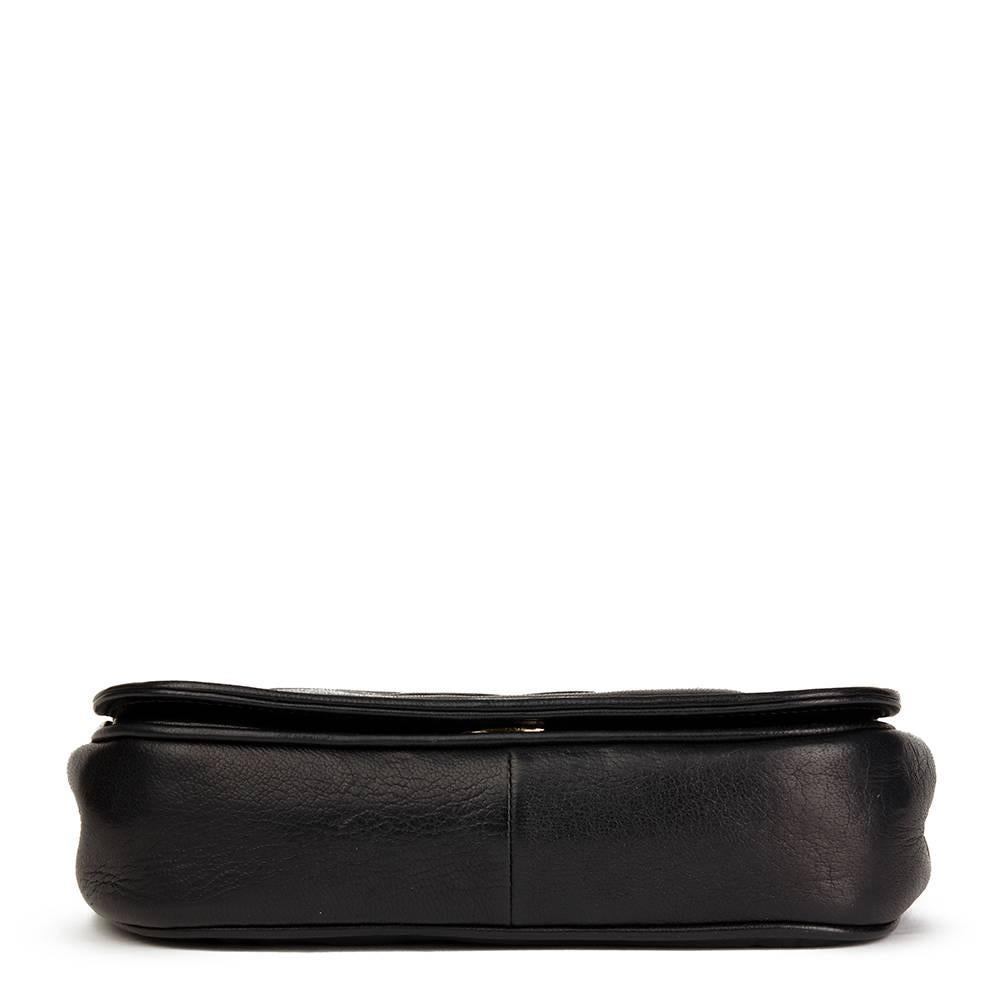 Women's Chanel Black Lambskin Vintage Timeless Mini Flap Bag 