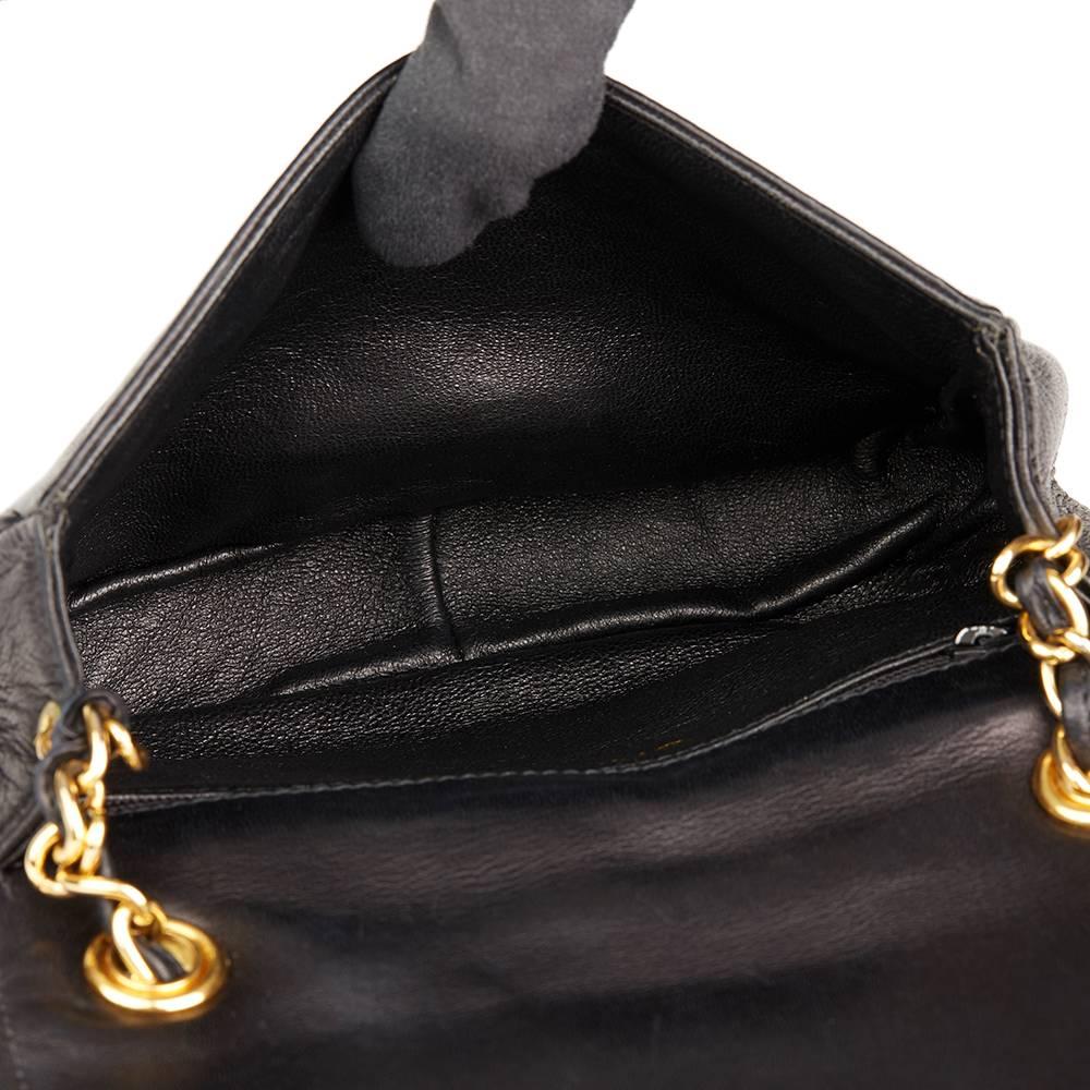 Chanel Black Lambskin Vintage Timeless Mini Flap Bag  4