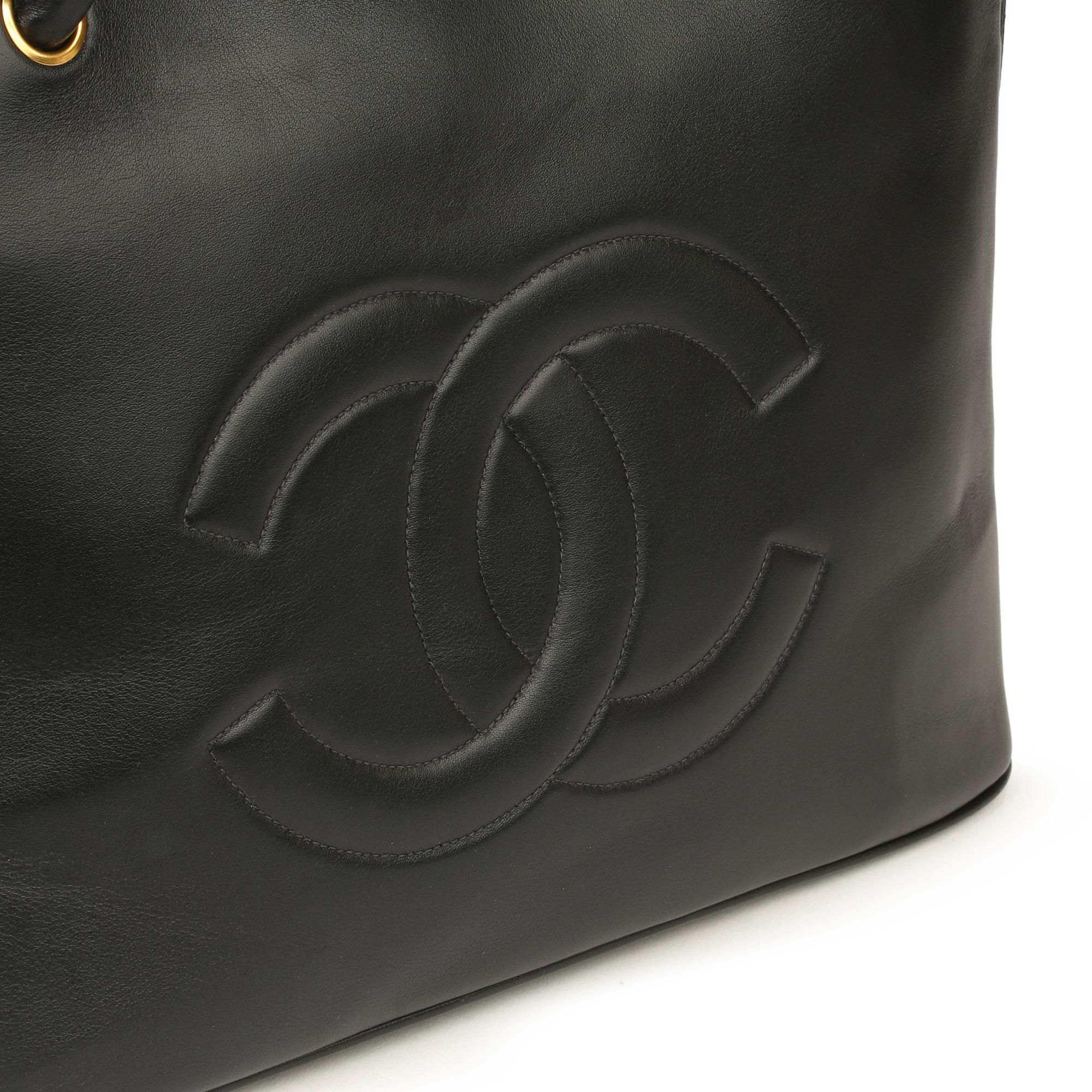 Chanel Black Lambskin Vintage Timeless Shoulder Bag  6