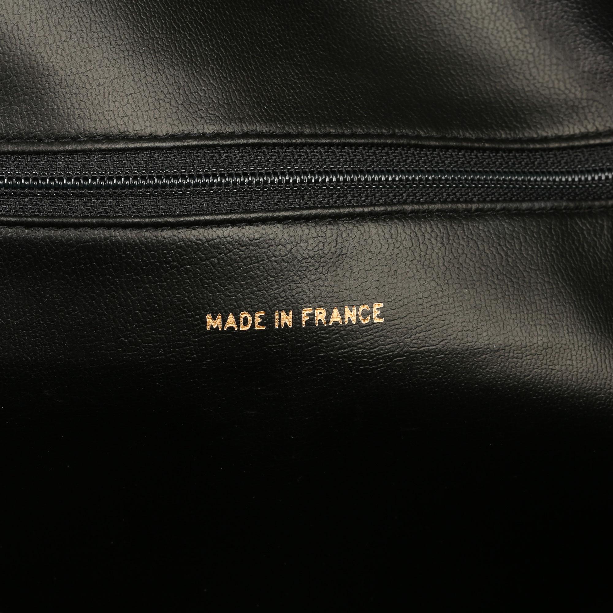 Chanel Black Lambskin Vintage Timeless Shoulder Bag  7