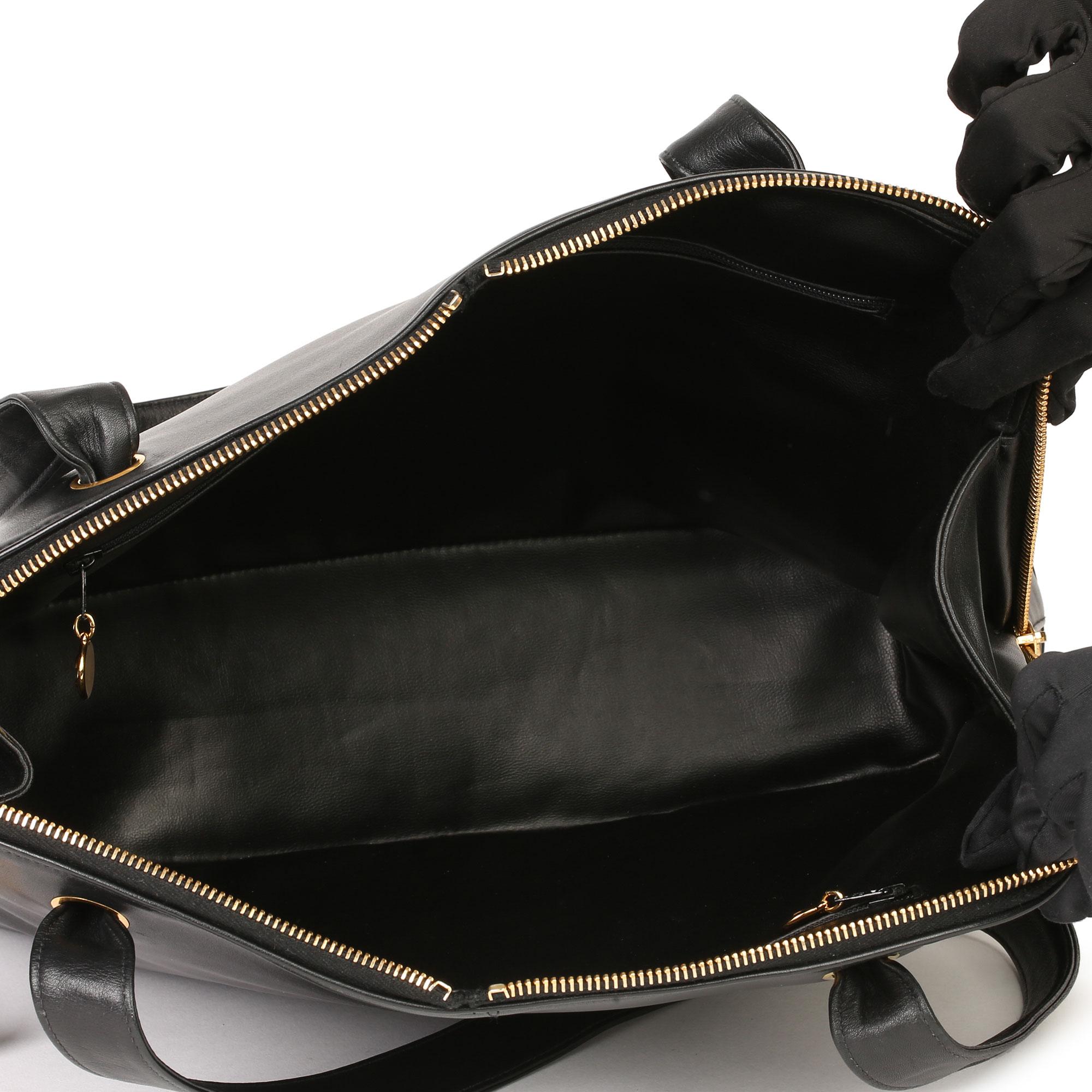 Chanel Black Lambskin Vintage Timeless Shoulder Bag  9