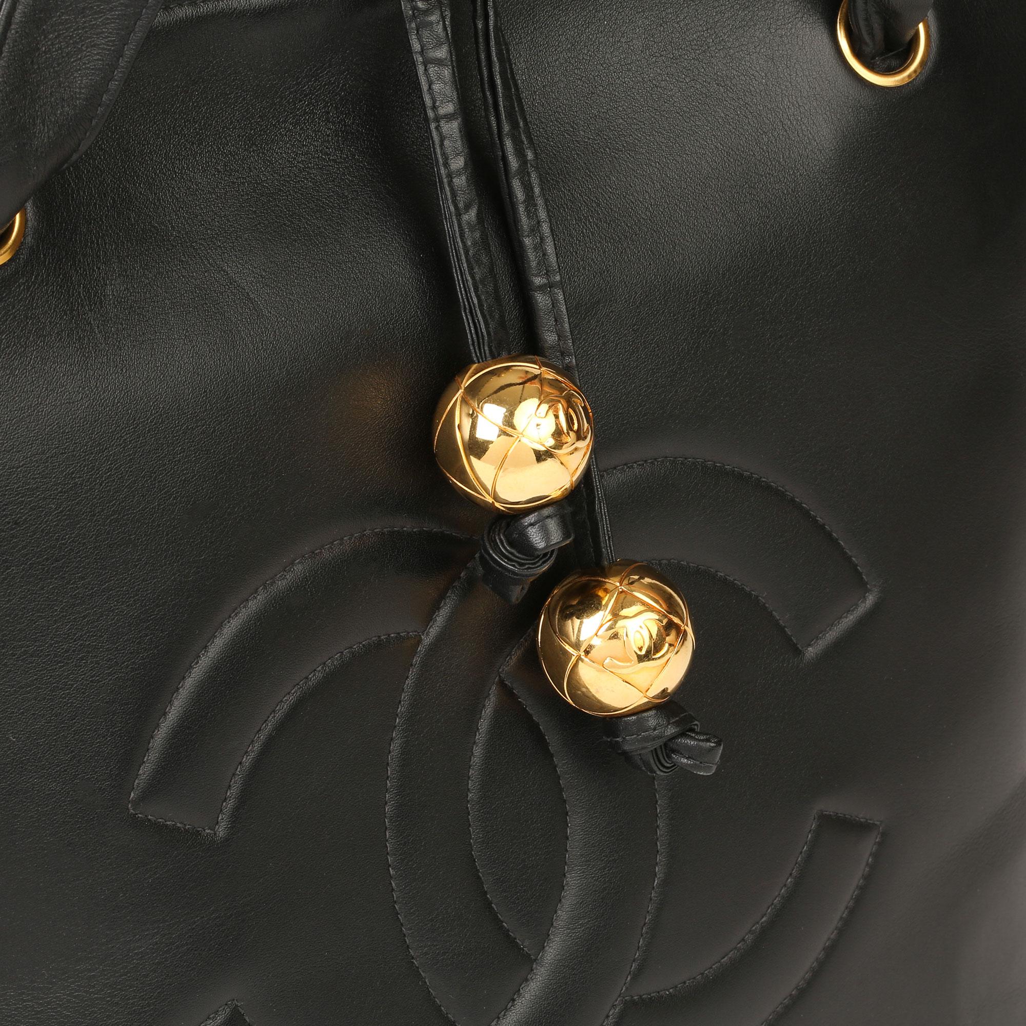 Chanel Black Lambskin Vintage Timeless Shoulder Bag  3