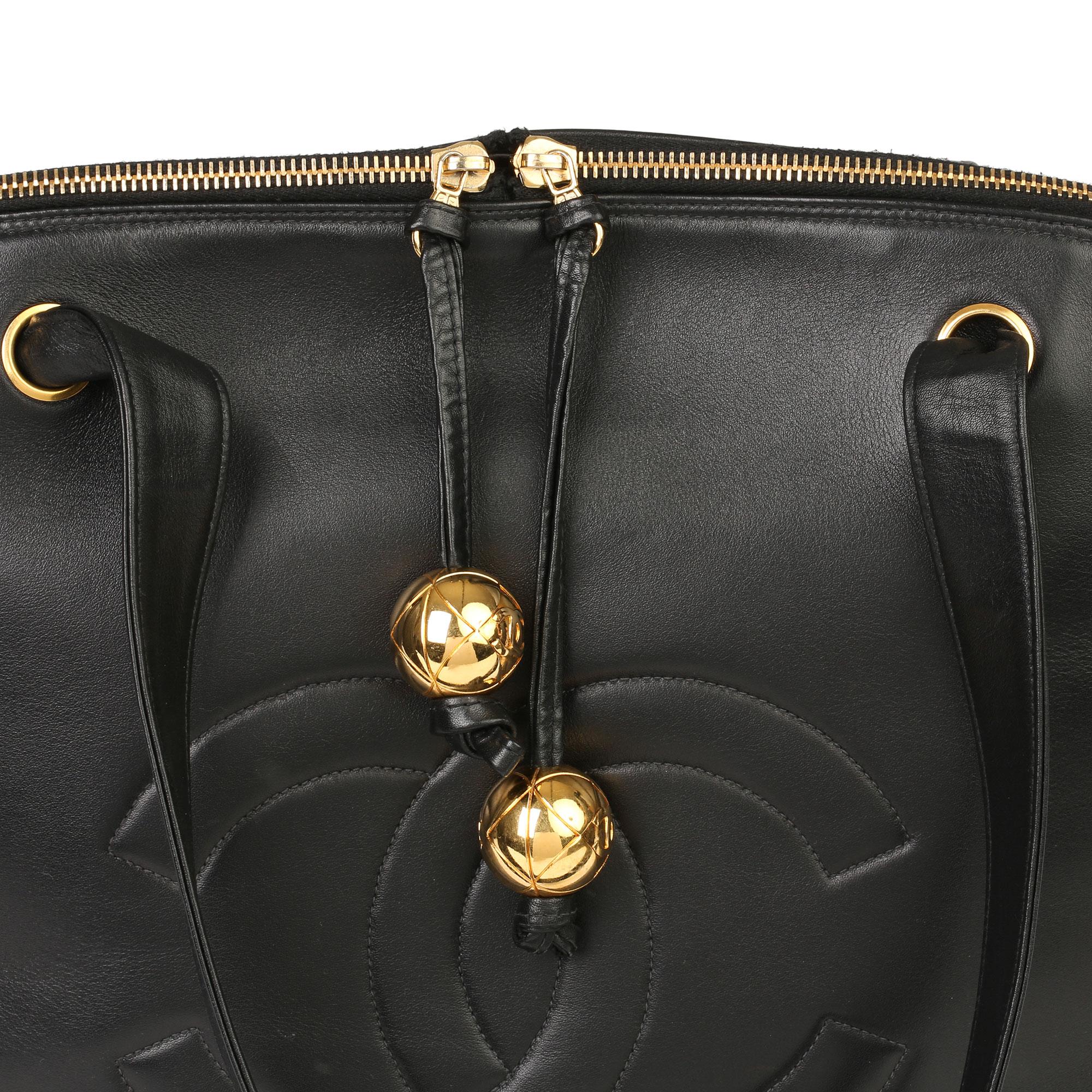 Chanel Black Lambskin Vintage Timeless Shoulder Bag 5